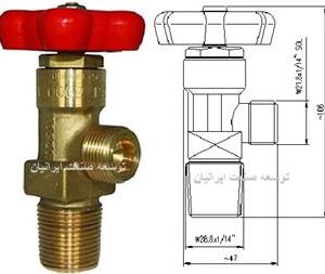 فروش شیر فلکه برنجی کپسول اکسیژن