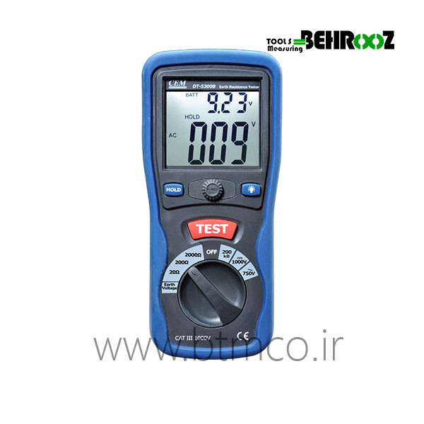 ارت سنج سه سیمه CEM DT-5300B
          Earth Ground Resistance Tester DT-5300B CEM