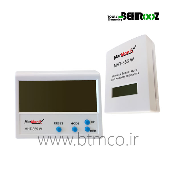 دما و رطوبت سنج محیطی وایرلس مارمونیکس MHT-355 W
           Wireless Temperature and Humidity Indicators MHT-355 W MARMONIX