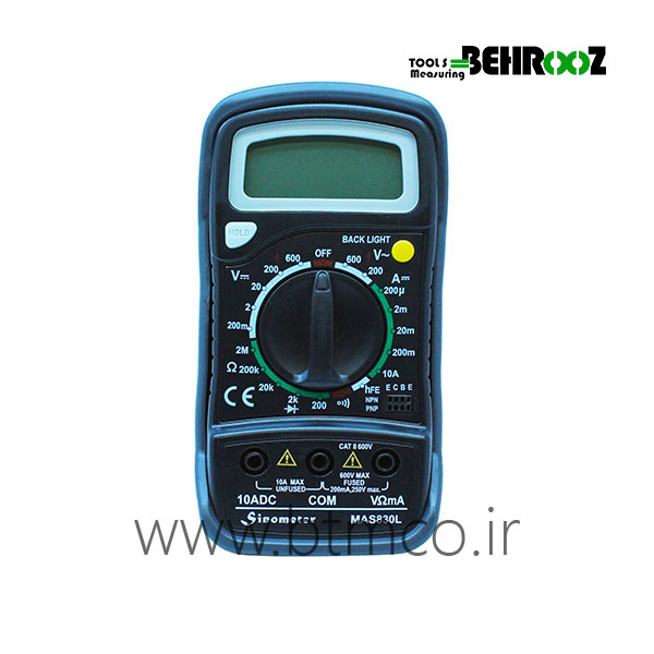 مولتی متر دیجیتال سینومتر مدل MAS830L
          Sinometer MAS830L Digital Multimeter