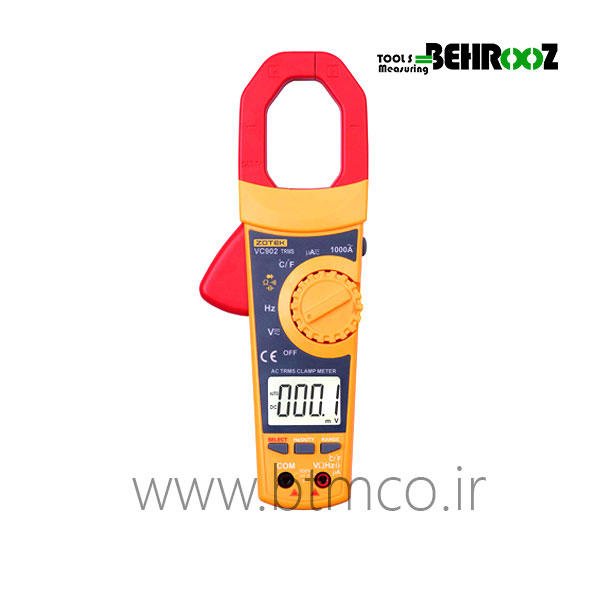 کلمپ 1000 آمپر True RMS مدل ZOTEK VC902
          True RMS Digital Clamp METER VC902 ZOTEK